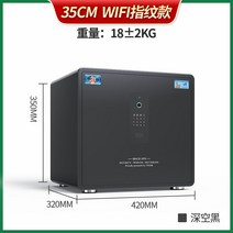 소형금고 가정용 사무실 미니 개인 돈통 금고 금전출납기 소형, 35cm 블랙 WIFI 지문