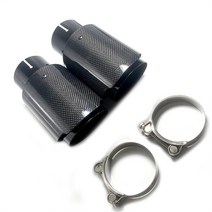카픽서 Akrapovic 용 자동차 광택 탄소 섬유 머플러 팁 배기 시스템 파이프 노즐 범용 스트레이트 스테인레, 16 63MM IN 101MM OUT