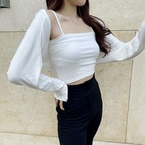 VANANA2 여리여리 여성 끈나시 볼레로 긴팔 가디건 세트