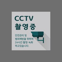 CCTV스티커 씨씨티비 CCTV 촬영중 작동중 안내표시, CS003 30CM x 30CM 스티커