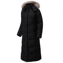 샤인힐즈 천연 라쿤후드 여성용 오리털 롱패딩 점퍼