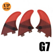 서핑보드 Upsurf 로고 더블 탭 핀 S/M/L/UK2.1 서핑 보드 허니컴 유리 섬유 Quilhas Fins, [15] G7 3pcs