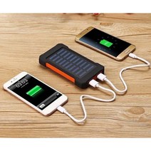 휴대용 태양열 보조베터리 샤오미 삼성 2 USB 포트 야외 여행 외부 배터리 충전기 대용량 50000mAh