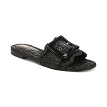 샘에델만 Bambi Raffia 버클 여자여름샌들 슬리퍼 블랙
