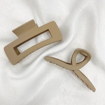 미야미마켓 사각 + 꼬임 무광 집게핀 세트