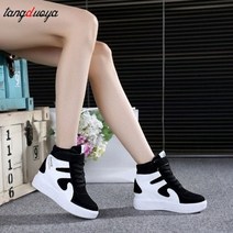 가벼운 여성 테니스화 뜨거운 판매 레드 화이트 블랙 핑크 숨겨진 웨지 힐 캐주얼 신발 tenis feminino 하이 탑 신발 트레이너 여성 zapatos mujer 2022