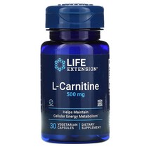 카르니틴 Life Extension L-카르니틴 500mg 식물성 캡슐 30정
