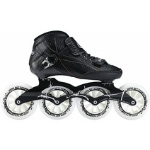 Inline Skates CYLQ SKTYEE 탄소 섬유 스피드 성인 여성 및 남성용 전문 피트니스 스케이팅 롤러 스케이트 고성능 레이싱 유니 블랙 (43 EU/남성 10 /, BlackWhite_MEN9.5/WOMEN10.5