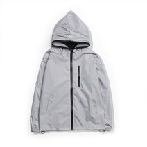 오토바이 자켓 오토바이옷남성용 루즈핏 후드 방수 윈드브레이커 재킷 플러스 사이즈 4XL 전체 반사 고, 01 gray