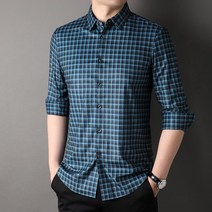 J1516전당2020-1가을패션캐주얼체크중년남성긴팔셔츠P73