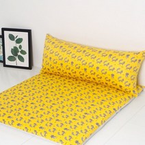 바보사랑 러블리여우 2인용세트 대쿠션(110x50)+2인대방석.찬미디자인(무료배송), 01.러블리여우옐로우