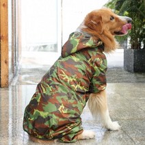 5XL 강아지 밀리터리 방수옷 레인코트 개우비 초대형견 대형견 중형견 소형견 비옷 웰시코기 닥스훈트 우비
