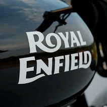 로얄엔필드 로고스티커 오토바이 데칼, 60x30mm, 노랑