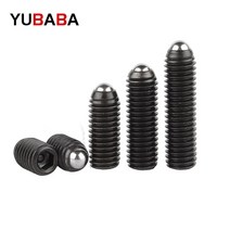 나사 너트 합금강 볼 포인트 육각 소켓 스프링 볼 플런저 그럽 포인트 고정 나사 블랙, 06 M5(10PCS)_06 12mm