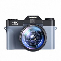 4k캠코더 미니캠코더 캠코더대여 소형 레트로 캠코더 매크로 렌즈 48MP AF 카메라 사진 16X 와이드 앵글 4K 유튜브 스트리밍 웹캠 플립 스크린 와이파이 비디오 레코더 촬영, 04 With 2 Lens_05 128G TF Card