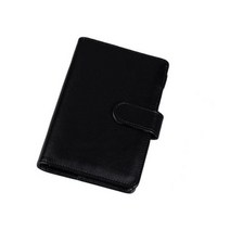 마카롱 컬러 A6A5 가죽 DIY 바인더 노트북 커버 다이어리 일정 플래너 종이 학교 문구, A6, Black