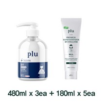 [플루] 프리미엄 손소독제 겔 480ml x 3개 + 180ml x 5개, 상세 설명 참조, 본상품선택