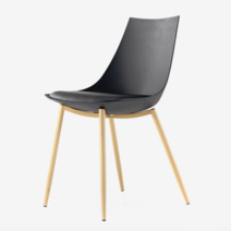 블랑누보 디자인 의자 1인용 커피숍 네일샵 모던 인테리어, 블랙_디자인의자