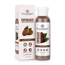[정품] Bella Vita Organic 얼굴 및 바디용 각질 제거 커피 스크럽 블랙헤