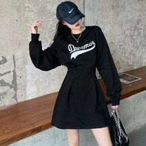 봄 가을 캐주얼 티셔츠형 미니 원피스 귀여운방구석룩