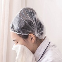 투명 방수 비닐캡 다용도 미용 헤어커버 샤워캡 100P 투명(100매입), 10개