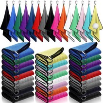 Batiyeer 골프 가방용 벌크 타월 와플 패턴 40.6 x 61cm(16 24인치) 극세사 원단 타월 클립 포함 가방 피트니스 캠핑 하이킹 요가 필라테스용 (블루, Multi Color