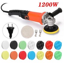 1580w 광택기 220v 자동차 광택기기 조정 가능한 속도 자동차 전기 왁싱 기계 자동차 가구 그라인더 전동 공구, 1200w 유형2, 유럽 ​​연합