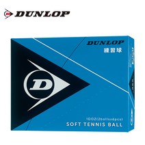 던롭 소프트 테니스공 연습구 12구 DSTBPRA2DOZ, ＷＨ, -