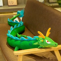 용 인형 귀여운 동양 청룡 드래곤 롱 쿠션 선물 인테리어, 초록용