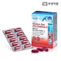 rTG오메가3 부광메디카 알래스칸 레드 알티지오메가3 1개월 인지질 아스타잔틴 함유 혈행개선 rTG오메가, 10ea
