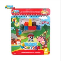블록 크레용 블럭 크레파스 동물원 점보 색칠놀이북 7pcs 그림놀이 색칠공부