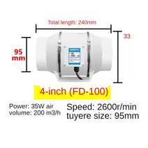 환기 배기 덕트 댐퍼 무소음 3/4/5/6inch 팬 주방 파이프 욕실 추출기 화장실 벽 공기 청소 창 산업용, 중국, 미국, 4인치