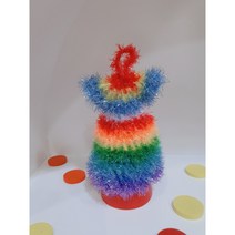 색동 무지개 원피스 수세미, 무지개원피스, 1개, 1개