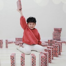 유치원 튼튼한 벽돌 종이블럭 브라운(중) 집짓기 조립