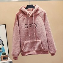새로운 가을 겨울 두꺼운 따뜻한 코트 벨벳 캐시미어 여성 후드 스웨터 단색 파란색 풀오버 캐주얼 탑스 레이디 느슨한 긴 소매