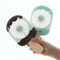 [넥밴드선풍기] 아이스크림 선풍기 미니선풍기 저소음 휴대용선풍기/목걸이선풍기, 인디피플: 아이스크림선풍기_민트