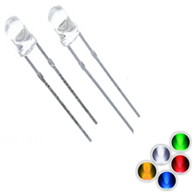 고휘도 LED 3MM 3파이 색상선택 10개, 백색