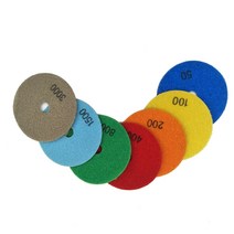 대리석연마기 연마기 면갈이7PCS 4 인치 세트 습식 드라이 다이아몬드 연마 패드 화강암 콘크리트 대리석, 한개옵션0