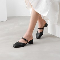 두가지소재 2way 스타일 미들힐 슬링백&뮬(4.5cm) 9180