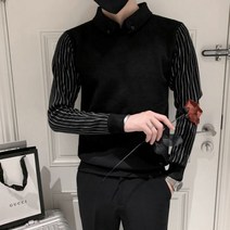 남성 셔츠 니트 스웨터 슬림핏 풀오버 S3XL