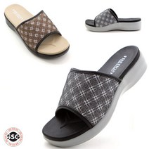 [푹신함] 국내제작 여자 착화감좋은 이중쿠션 펄 반짝이소재 키높이 통굽 슬리퍼 실내화 4cm