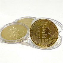 장식 기념 비트코인 주화 모형 대박 기원 행운 동전, 실버