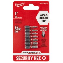 Milwaukee Accessory 48-32-4619 육각 보안 세트