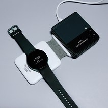 파인큐브 맥세이프 접이식 3in1 무선충전기, 삼성-화이트, 1개