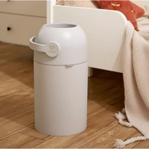 네덜란드 umee 아기 기저귀 휴지통 냄새 차단 쓰레기통, 크림 그레이
