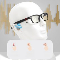 블루투스안경 골전도 스마트안경 무선 선글라스 이어폰, 업그레이드버전-KY02실버프레임블루라이트차단