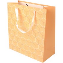 벌집 무늬 컬러 종이 가방 선물 쇼핑 백 대 옐로