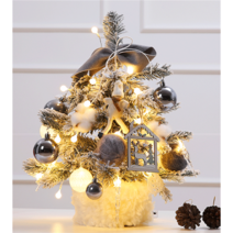 파티 파티 크리스마스트리 나무+전구+오너먼트 세트 구, 45cm미니그레이트리