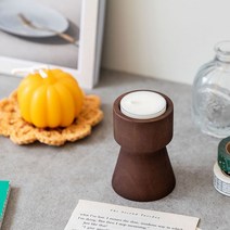 베이직 티라이트 우드 캔들 홀더 인테리어 소품, 라벤더 가든 티라이트 4P