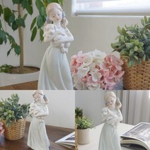 강아지 소녀 선반인형 식당개업선물